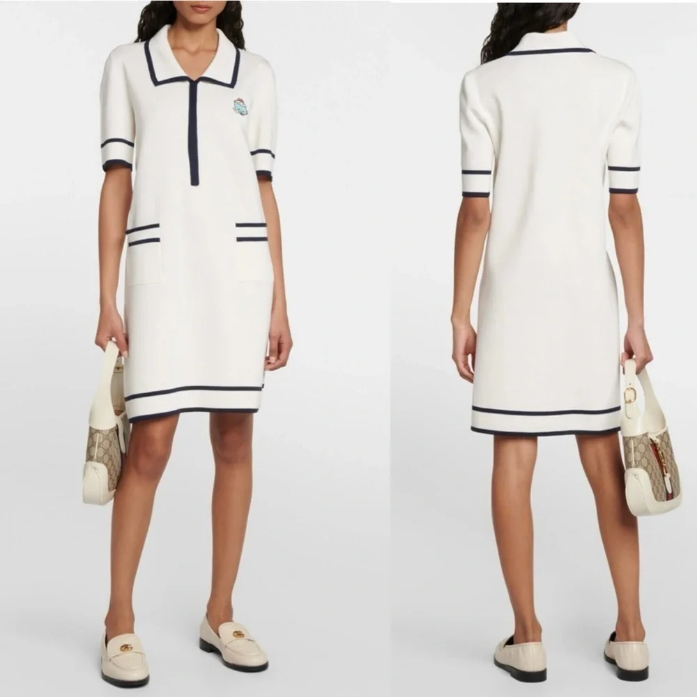 Gucci X Angela Nguyen Kawaii Embroidered Silk Blend Mini Dress Size Small - Picture 1 of 9